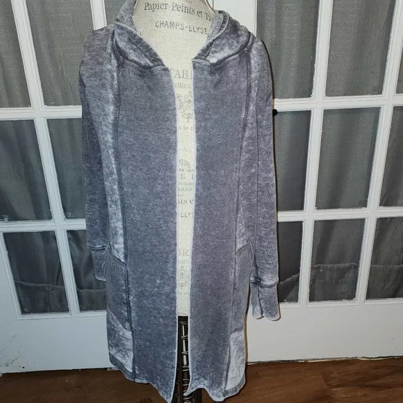 Soft Surroundings Womens Gray Open Front Cardigan Sweater‎ Small - Picture 1 of 5